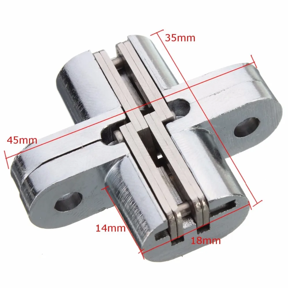 10 шт./лот цинковый сплав Нержавеющая сталь шарнир невидимые петли деревянный