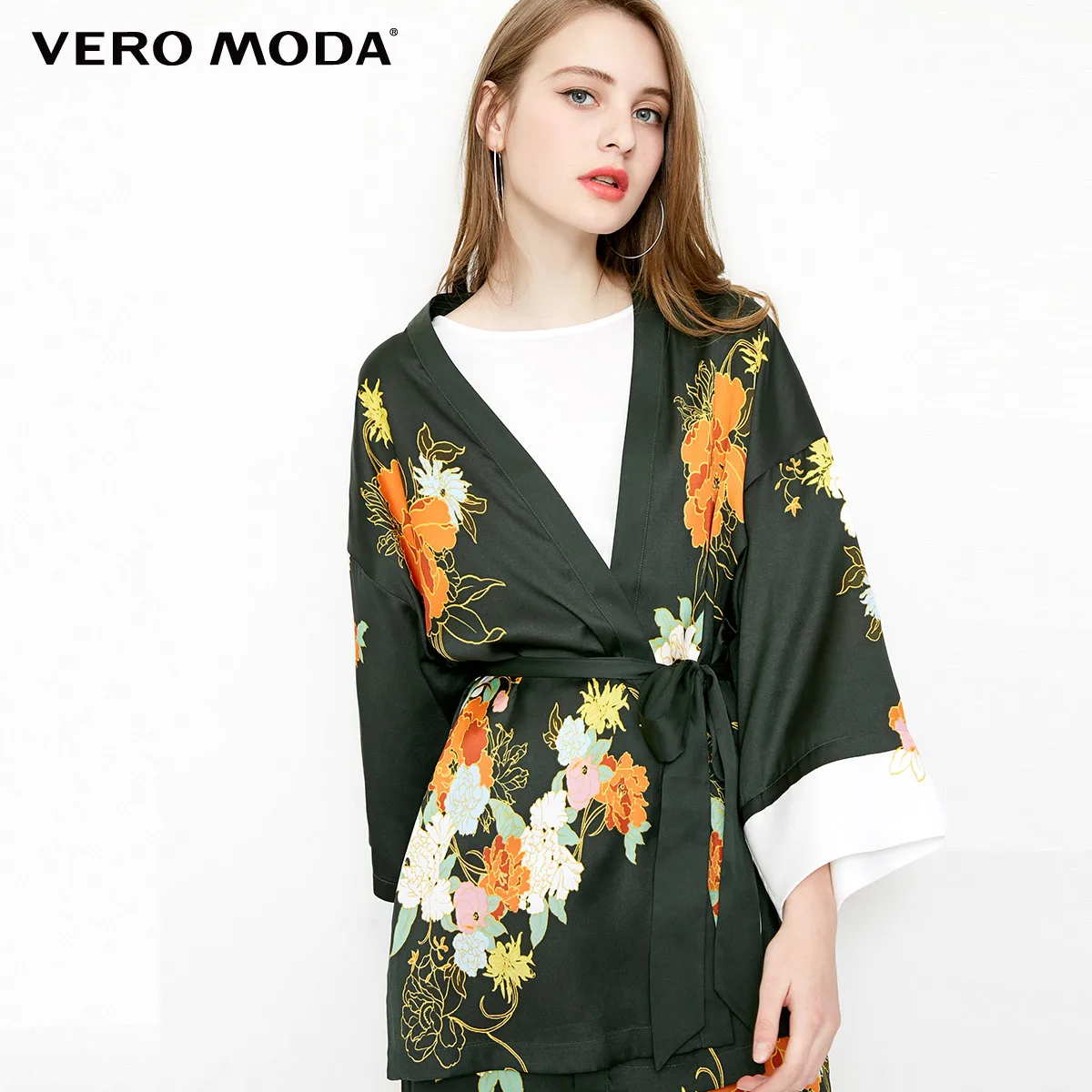 Топы с принтом и рукавами 3/4 Vero Moda | 318221508 - Цвет: Dark safari s