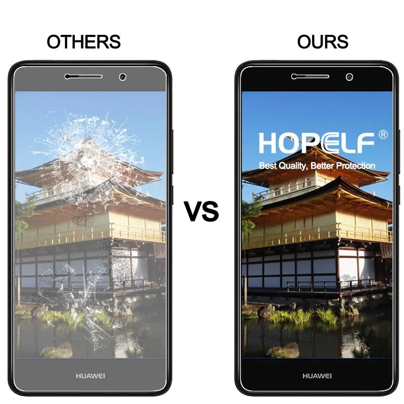 2 Pieces HOPELF Screen Protector for Huawei Y7 Prime Tempered Glass XL 2.5D 9H Phone Film | Мобильные телефоны и