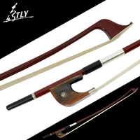 factory store high quality green wood german style double bass bow 44 horsehair ox horn frog w colored shell