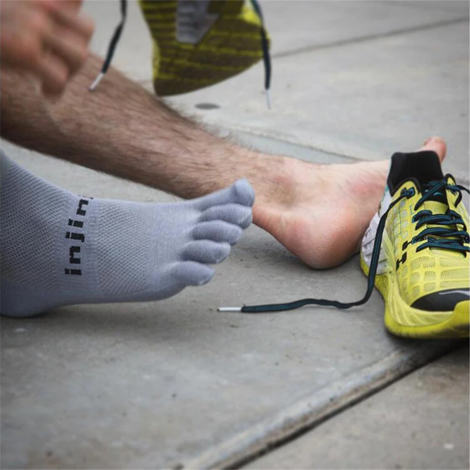 INJINJI пять пальцев кроссовки носки мини команда средний вес шерсть теплая пот и