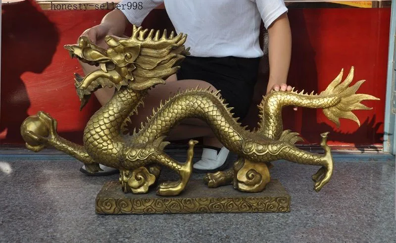 

Свадебное украшение китайский латунный феншуй злые духи дверь охранника Foo Собака Лев Пара статуй зверей
