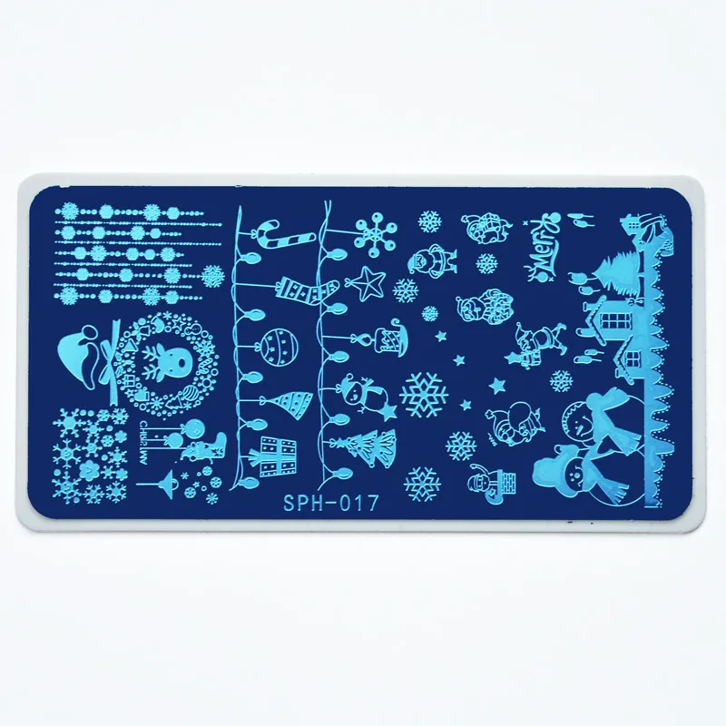 1 Pc 6*12CM Christmas&Halloween Pattern Nail Stamping Plates Image XMAS Rectangle Plate Manicure Art | Красота и здоровье