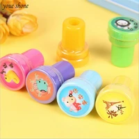 6pcslot cute stionery fancy seal round pattern sear stamp cartoon students supplies creative stationery for office school gifts