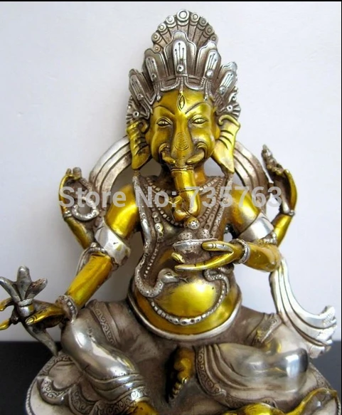 SCY xiuli 00817 тибетская Буддийская бронза GANESHA INDISCHER GOTT статуя Будды | Дом и сад