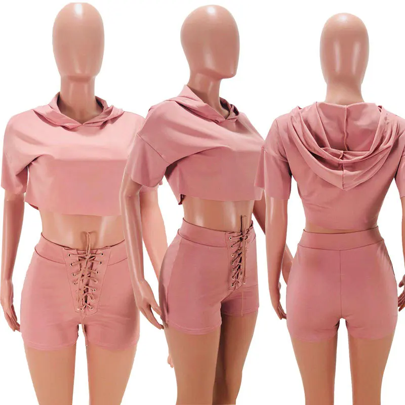 2 шт Для женщин спортивный костюм толстовки Урожай футболка и шорты комплекты