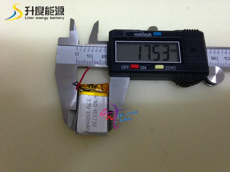 Бесплатная доставка SD401730 Alibaba китай новая продукция 3.7 В 150 мАч литиевая батарея