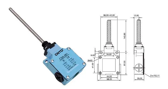 

4Pcs/Lot Top Quality Original CNTD CSA-081 Wobble Stick Arm Limit Switch/Micro Switch Ui 380V Ith 10A