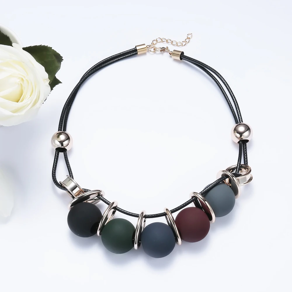 Meyfflin колье ожерелье & Подвески Мяч ярких цветов эффектное для женщин женское 2019