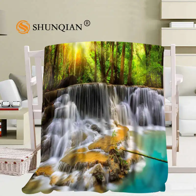

Custom Waterfall River Blanket Soft DIY Picture Decoration Bedroom Size 56x80Inch,50X60Inch,40X50Inch A7.10