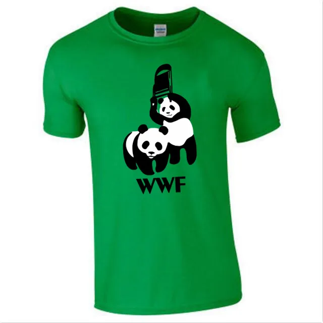 Бесплатная доставка WEWANLD WWF Wrestling Panda Comedy футболка с коротким рукавом мужская