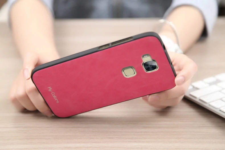Для huawei g8 case cover тпу + pu кожи задней обложки протектор чехлы для g7 plus ультра тонкий