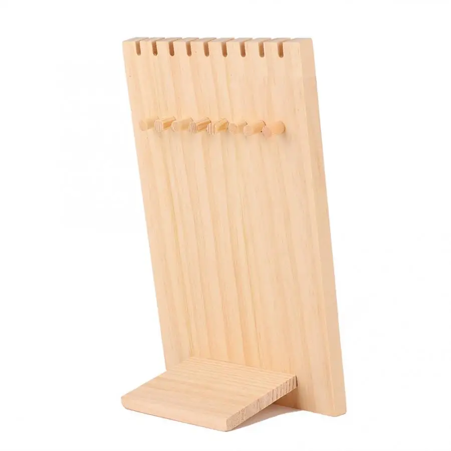 9 слотов для карт простой деревянный стол Декор Украшение Колье ювелирное