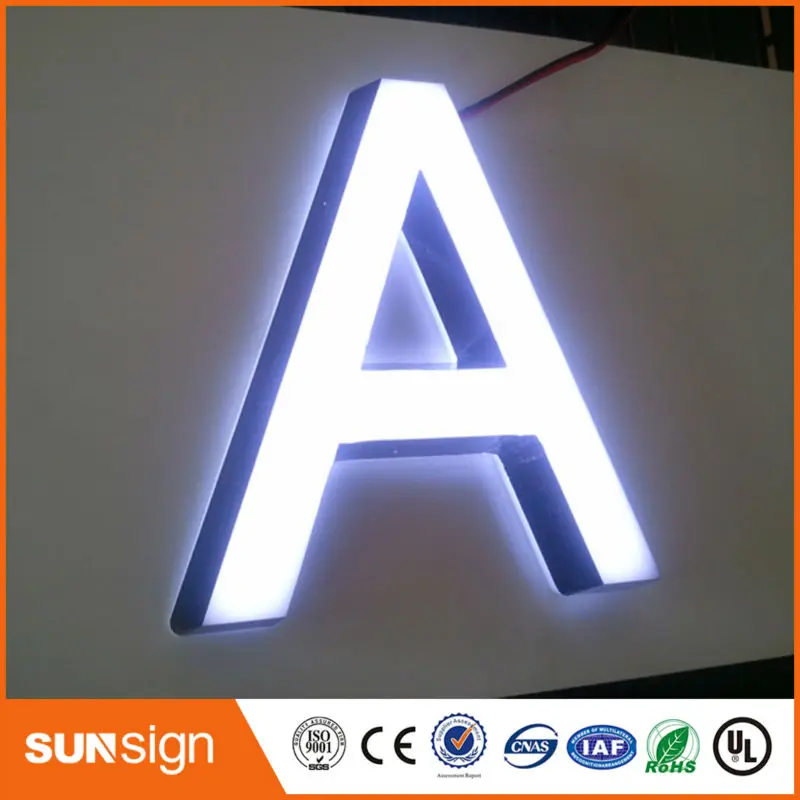 Top quality indoor advertising acrylic alphabet letter with LED light