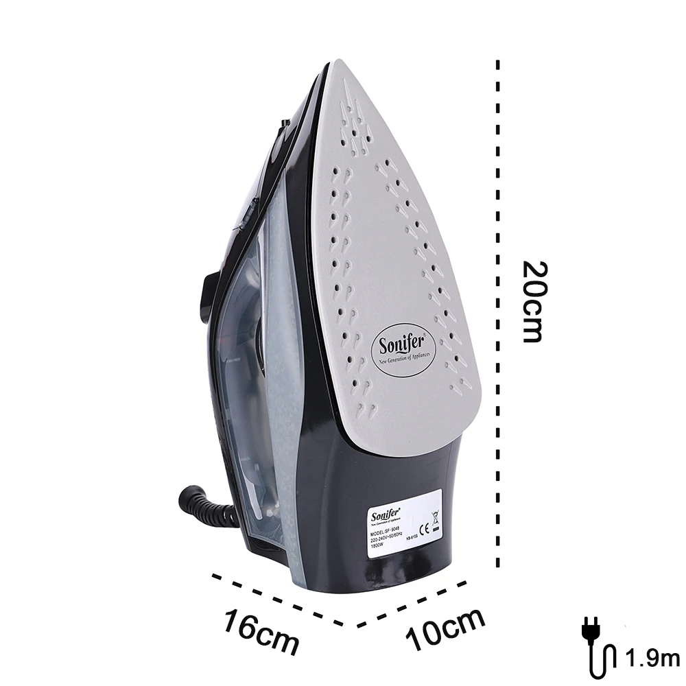 1800 Вт электрические цветные паровые утюги для одежды, высококачественная керамическая подошва, дорожный утюжок для глажки, три передачи, 220 В, Sonifer