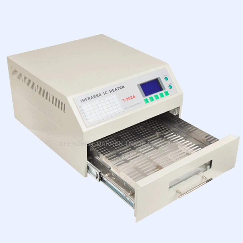 

1pc T-962A Infrared IC Heater Reflow Oven Solder Soldering Machine for BGA SMD Rework 1500 W 300 x 320 mm CE Certificate