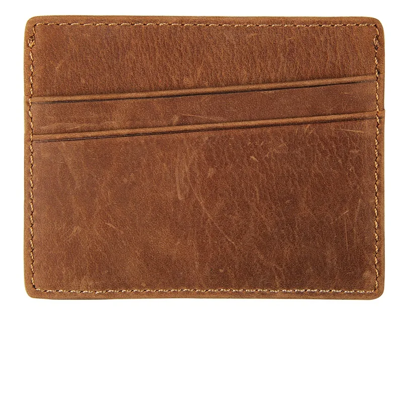 J.M.D 100% Tanned Genuine Cow Leather Mens Card Case Slim Wallet Super Thin Front Pocket Purse ID Holder 8101 | Багаж и сумки