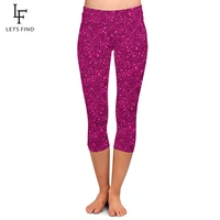 summer fashion color women 3d galaxy digital print high waist capri leggings elastic trouser casual leggings plus size