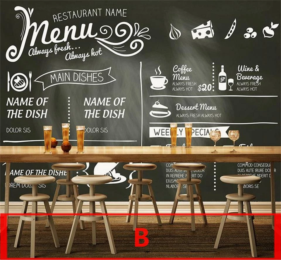 Пользовательский размер 3d фото обои для комнаты роспись Доска мелом Западный