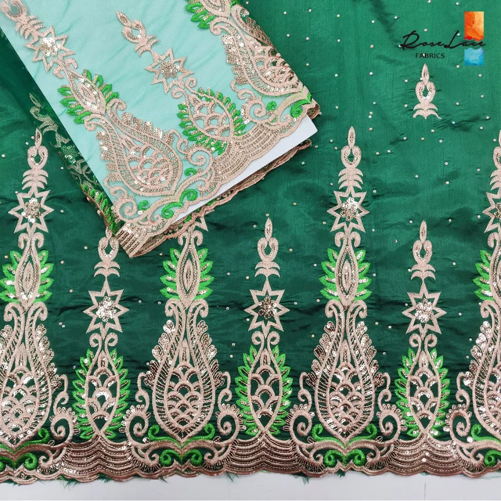 Стразы Африканский Джордж кружевная ткань с 2 ярдами Сетчатое кружево для блузки