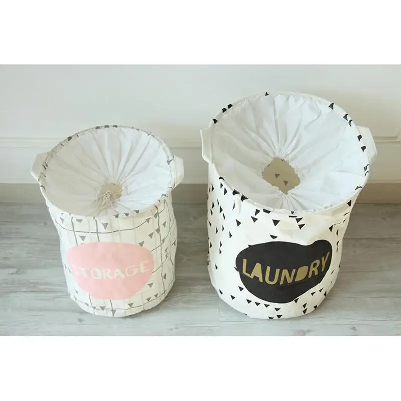 New Simple Design Laundry Hamper Bag Clothes Storage Baskets Home Barrel Bags Kids Toy Basket AU640 | Дом и сад