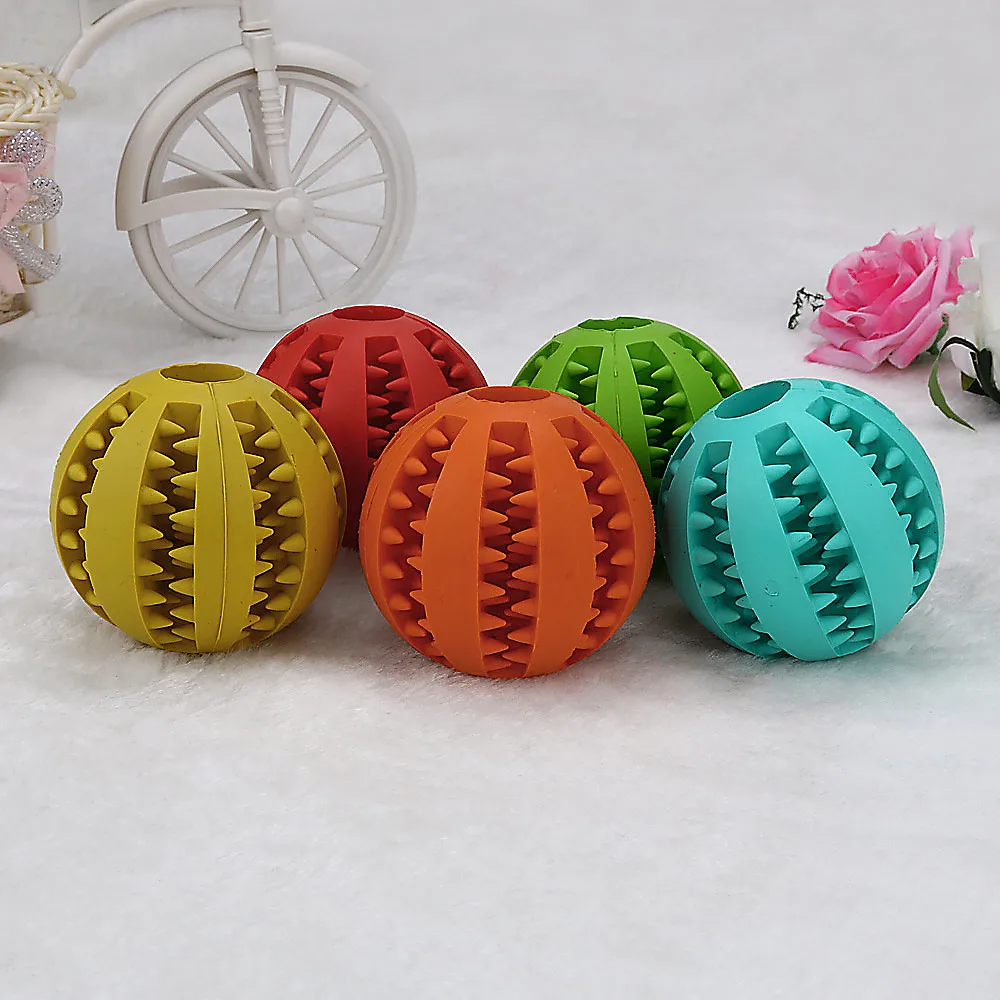 2018 TOP FUNNY Durable Non-Toxic Pet Tooth Cleaning Dog Odontoprisis Toy Balls for Training Playing Chewing 0502 | Дом и сад