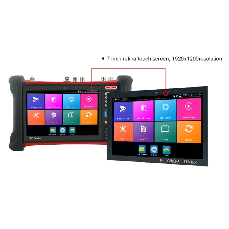 Профессиональный Cctv 7 дюймов retina пресс-экран Тестер монитор X7-Movtadhs H.265 4 к 8Mp Tvi Cvi Ahd Sdi Cvbs ip-камера тестер Вит