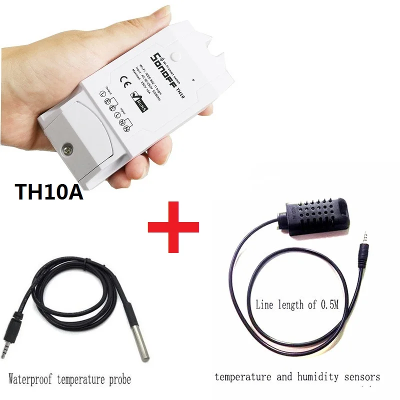 Sonoff TH10A/2200 Вт контроль температуры и влажности WiFi умный переключатель контроллер
