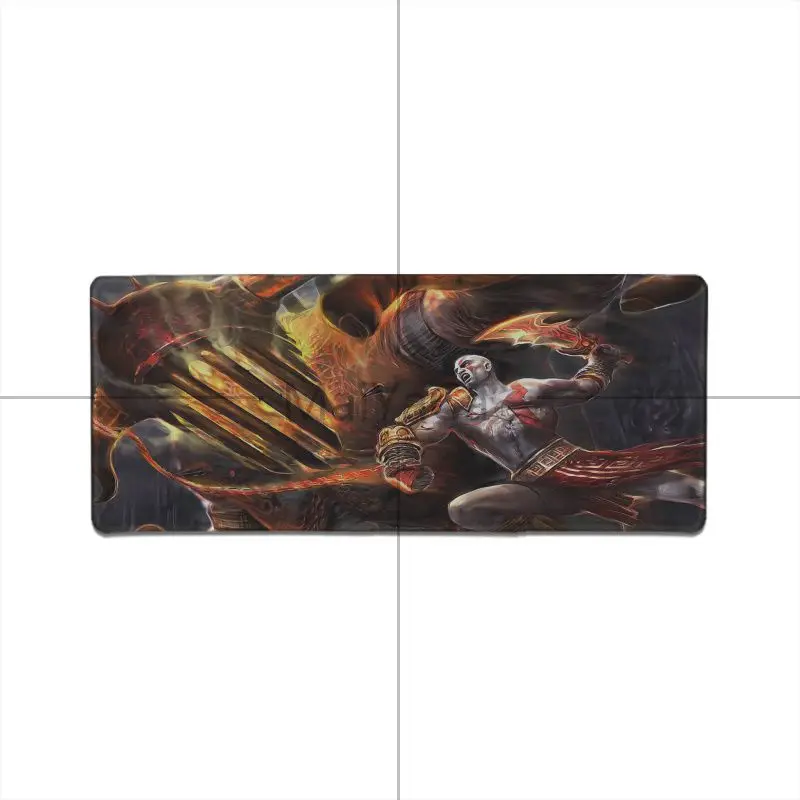 LockEdge 30x80cm MaiYaCa Подарочный коврик для мальчика God of War Kratos прочный резиновый коврик для мыши Подгонянный Коврик Для Мыши Компьютерный Аниме Коврик для мыши и ноутбука - Цвет: LockEdge 30x80cm