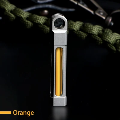 orange Автоматический светильник, титановый сплав, Тритий, газовая лампа, кольцо для ключей, спасательный аварийный светильник s для безопасности и выживания на открытом воздухе - Цвет: orange
