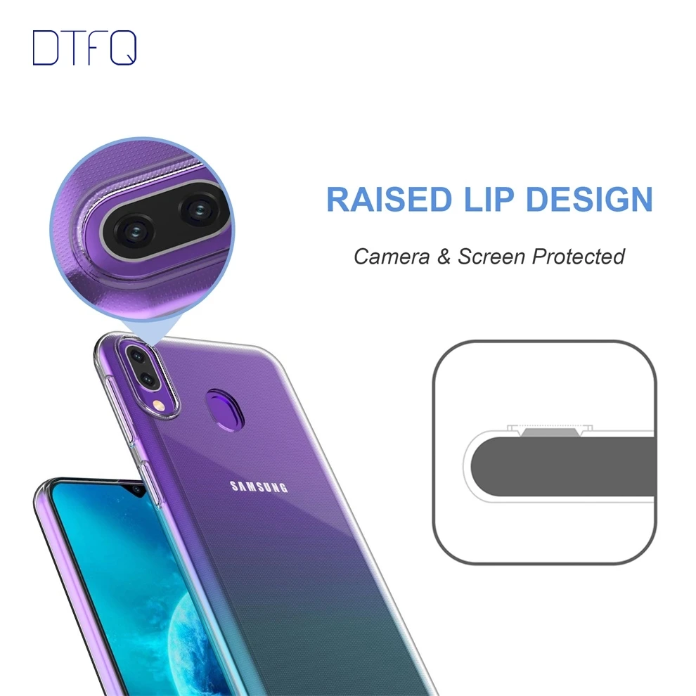DTFQ для Samsung Galaxy M30 M20 M10 прозрачный мягкий чехол из ТПУ защитный ультратонкий