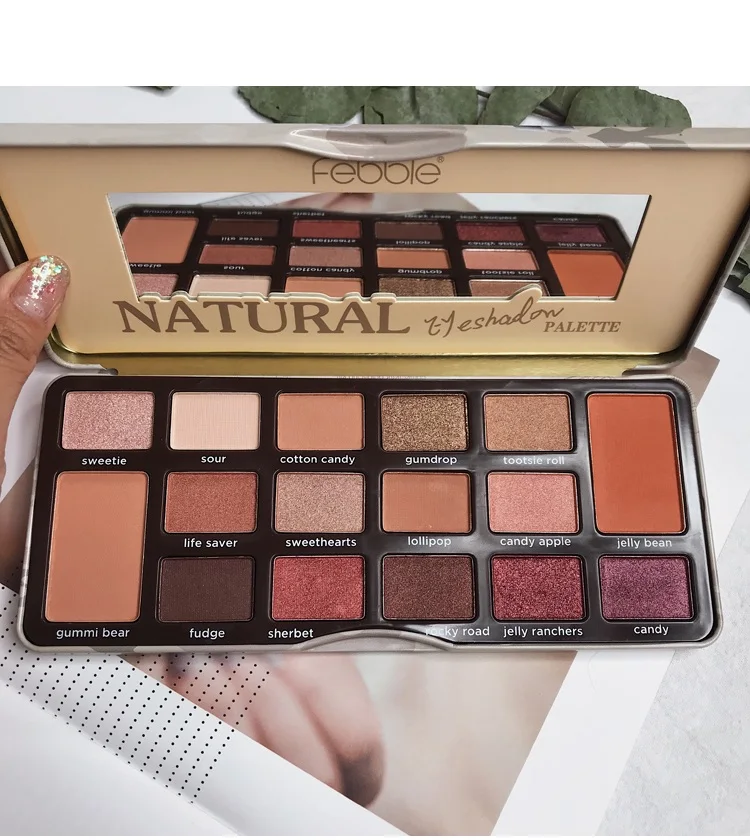 Шоколадный макияж палитра теней для век 16 цветов Шиммер матовый блестящий