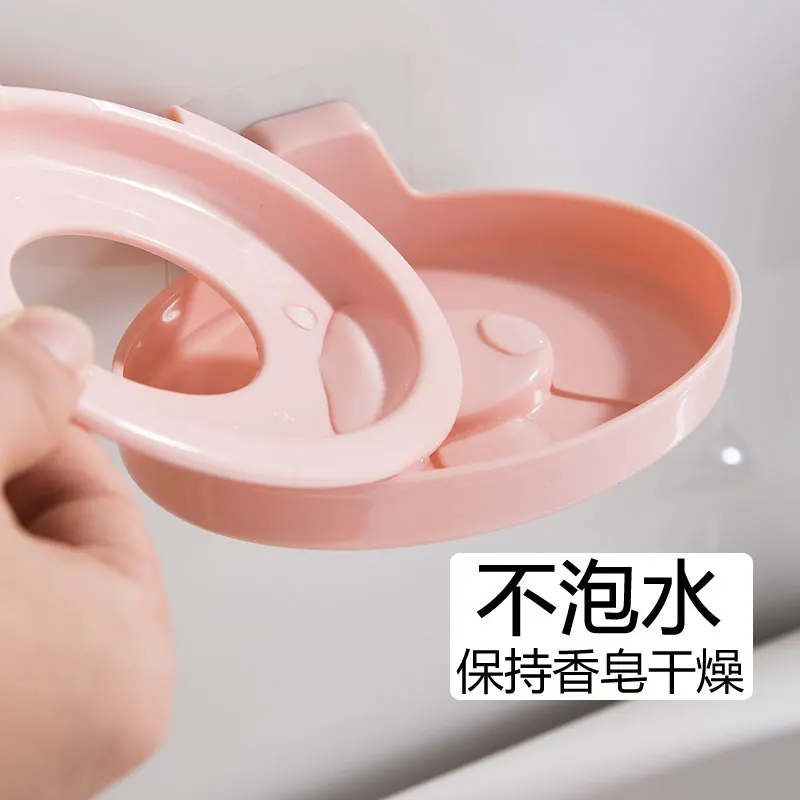 Oval drain soap box Sucker wall hanging Creative bathroom home free punching lo1016407 | Обустройство дома