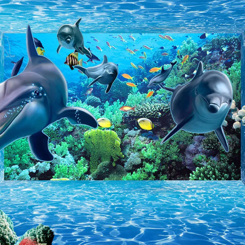 Custom 3D Photo Wallpaper Underwater World Stereoscopic Living Room Bedroom Decor Wallpapers Modern Painting Mural De Parede |