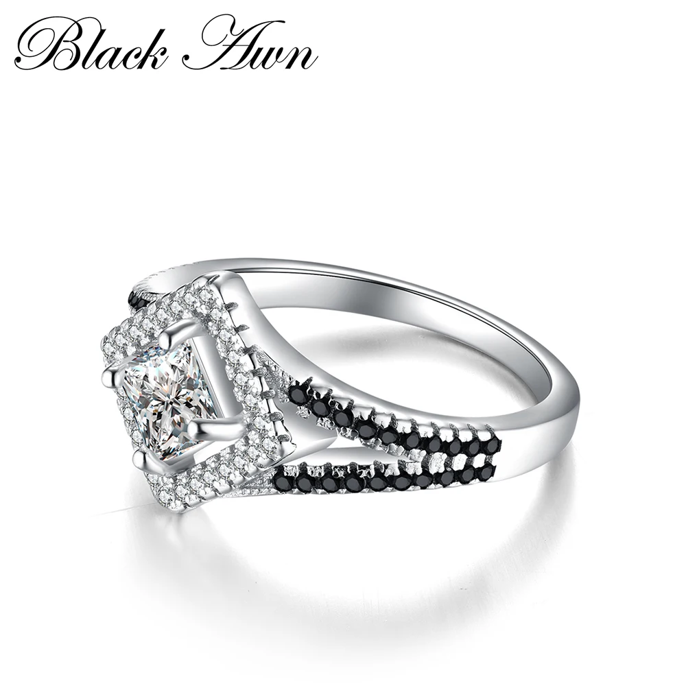 Женское кольцо из серебра 100% пробы с черно белым камнем|ring for|rings for womenring ring |