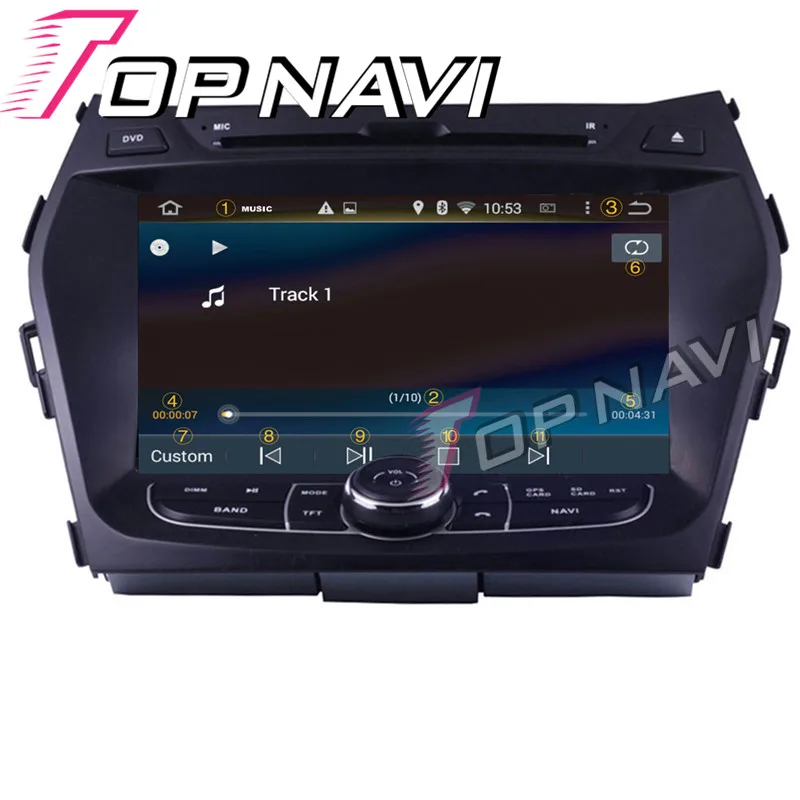 TOPNAVI 8'' Octa Core Android 8.0 Car GPS Navigation for Hyundai ix45 2013- Autoradio Multimedia Audio DVD Player 2 Din Stereo |