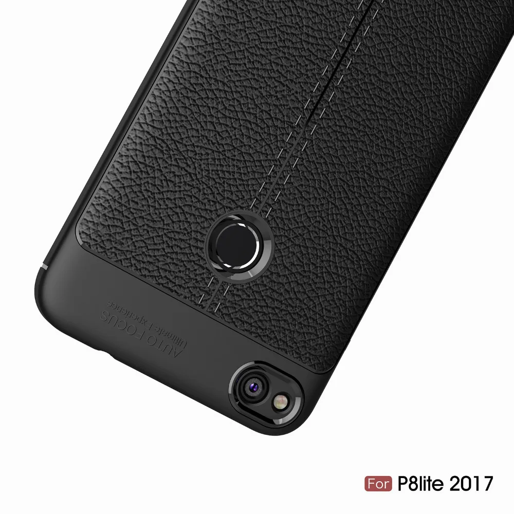 Soft TPU Carbon Leather Cover for Huawei P9 lite 2017 Case Silicone P8 Honor 8 |