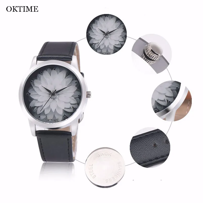 Модные женские часы OKTIME 2018 роскошные повседневные кварцевые наручные мужские