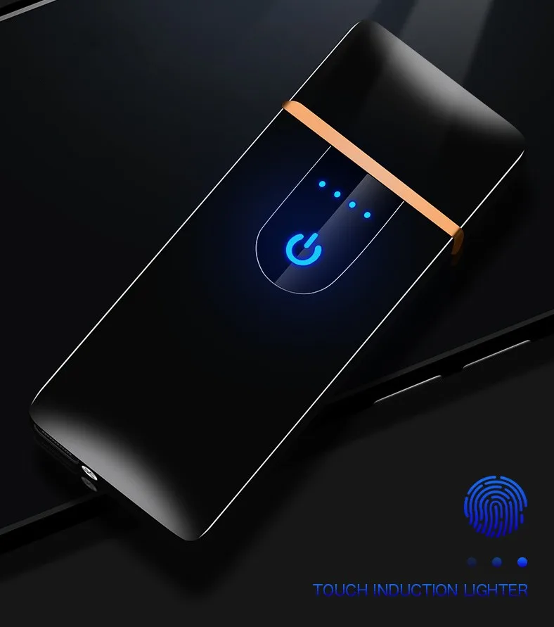 Новые USB перезаряжаемые электрические зажигалки USB электонический прикуриватель двухсторонний зажигание защищенный от ветра для курения аксессуары sigara