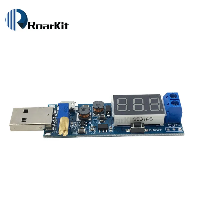 DC-DC при напряжении от 5 В до 3,5 в/9 В/12 V ЖК-дисплей USB Шаг вверх/вниз Питание Модуль Регулируемый повышающий понижающий преобразователь Выход DC 1,2 V-24 V