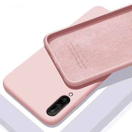 pink Для samsung Galaxy A50 A30 A10 A20 A40 A70 S8 S9 S10 плюс S10E чехол Мягкая Жидкая силиконовая накладка на заднюю панель с рисунком для samsung m10 m20 m30 - Цвет: pink