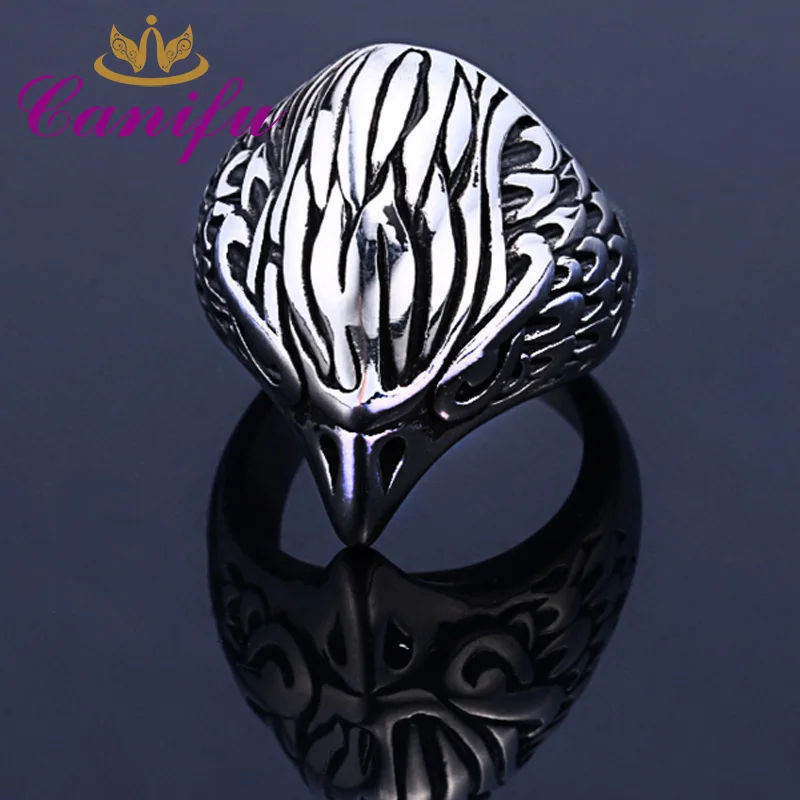 Canifu Новое поступление уникальный дизайн кольцо с головой орла Самые низкие цены