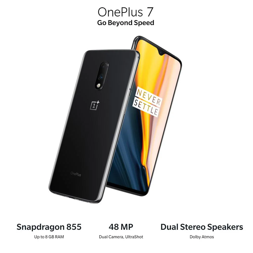 Мобильный телефон Oneplus 7, 8 ГБ, 256 ГБ, Snapdragon 855, 6,41 дюймов, экран, отпечаток пальца, 48мп, задняя камера, 16Мп, фронтальная камера, телефон