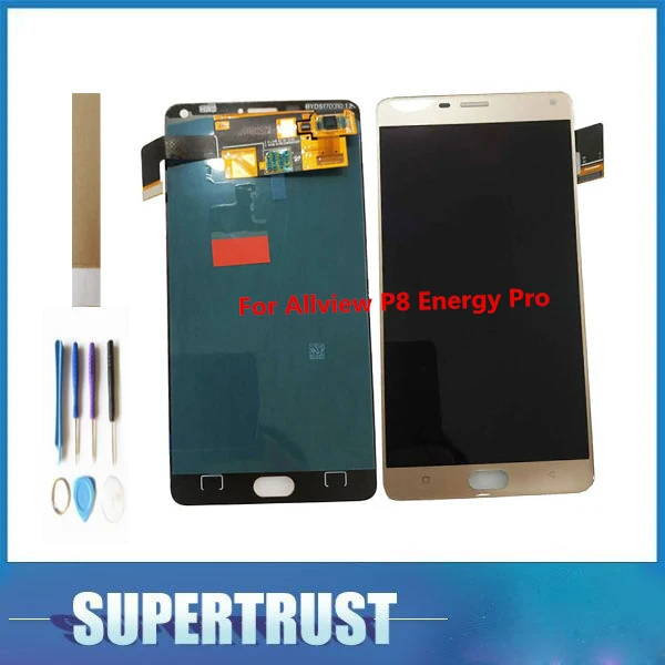 

100% Tested For Allview P8 Energy / For Allview P8 Energy Pro LCD Display Touch Screen Digitizer Black with tools & Tape
