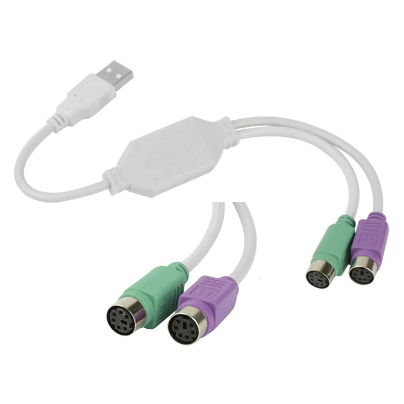 USB кабель переходник типа папа в PS/2 PS2 Мама адаптер шнура конвертера с клавиатурой