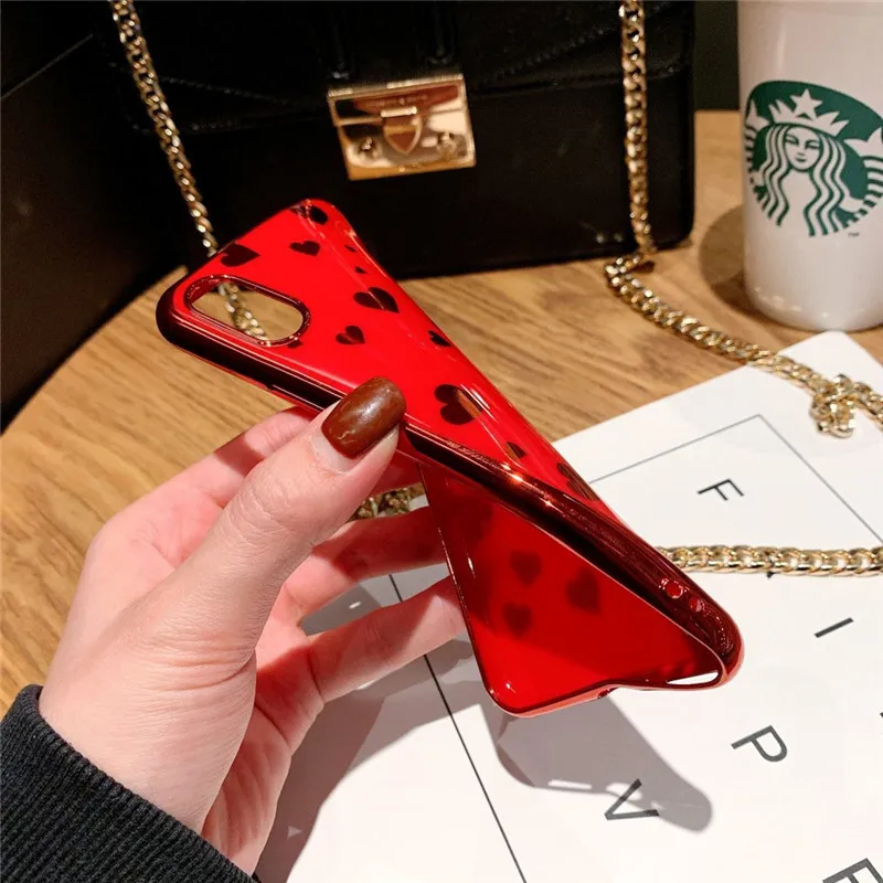 Glitter Love Heart Case For iPhone 7 8 6 6s Plus Bling Powder Phone Cases X XR Xsmax Hard PC Back Cover Coque |