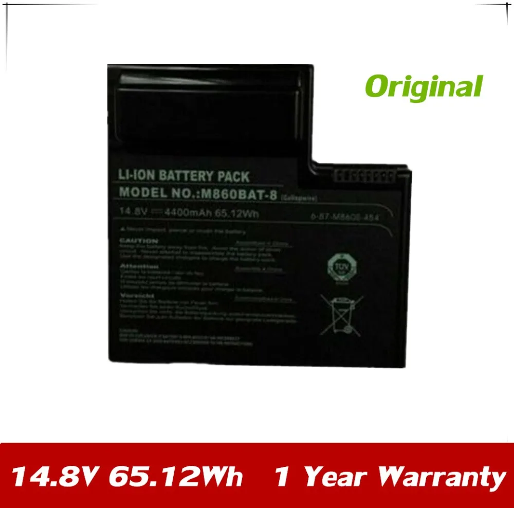 

7XINbox 14.8V 4400mAh 65.12wh Genuine M860BAT-8 Laptop Battery For Clevo 6-87-M860S-4P4 M860TU