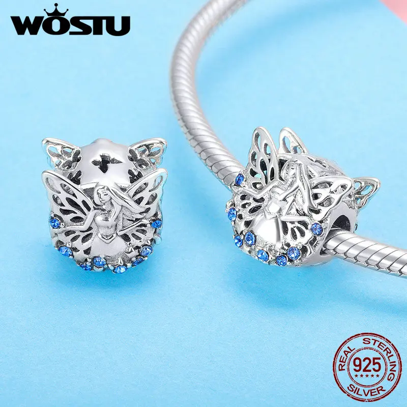 WOSTU Новое поступление 925 стерлингового серебра эльф мудрости Бусины Подходят
