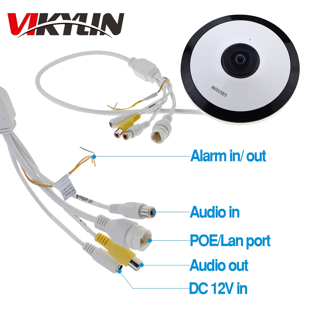 Vikylin IPC EW4431 ASW 4MP панорама 180 градусов Рыбий глаз ip камера Встроенный микрофон sd