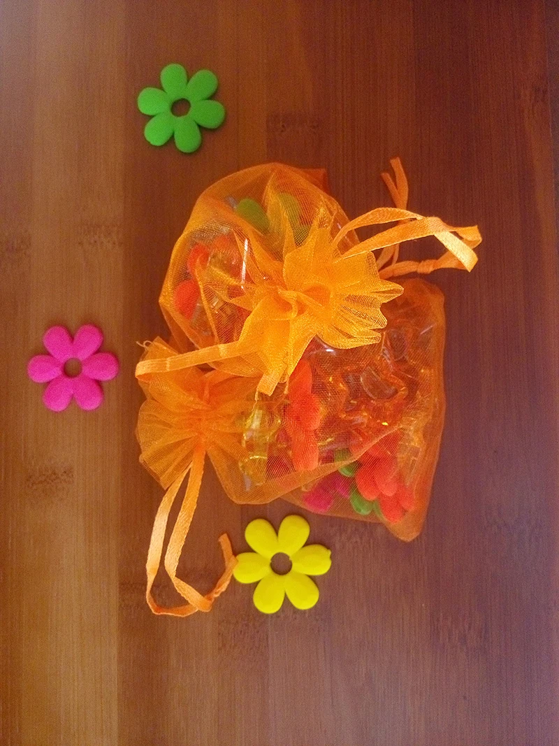 1000pcs 11*16cm Orange Organza Gift Bag Jewelry Packaging Display Bags Drawstring Pouch For Bracelets/necklace/wed Yarn Bag
